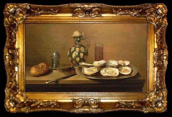 framed  Willem Claesz. Heda Still Life with Oysters, ta009-2
